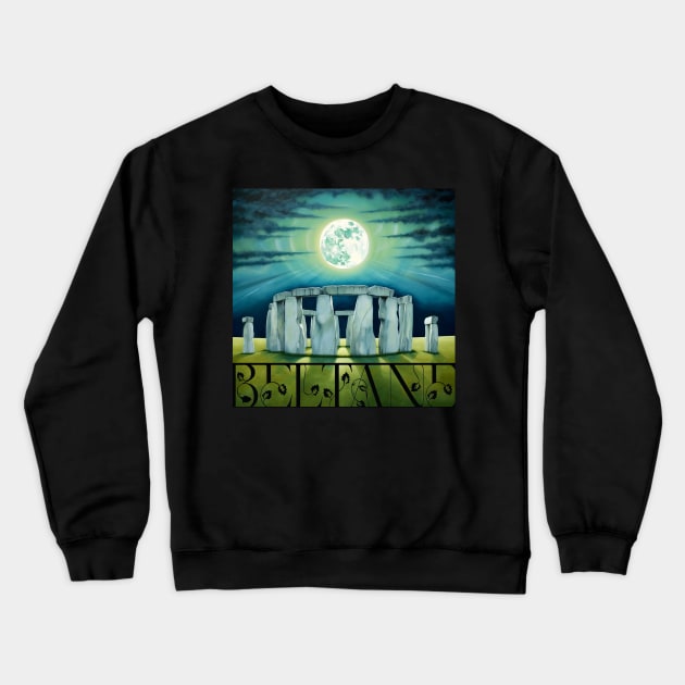 Beltane Stonehenge Crewneck Sweatshirt by Sanatore Silvarum Designs